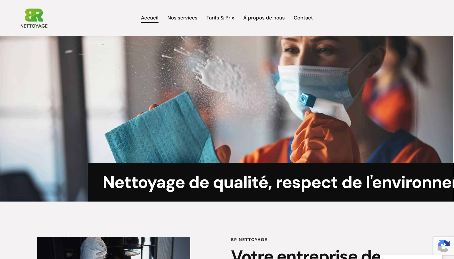 Aperçu du projet BR Nettoyage
