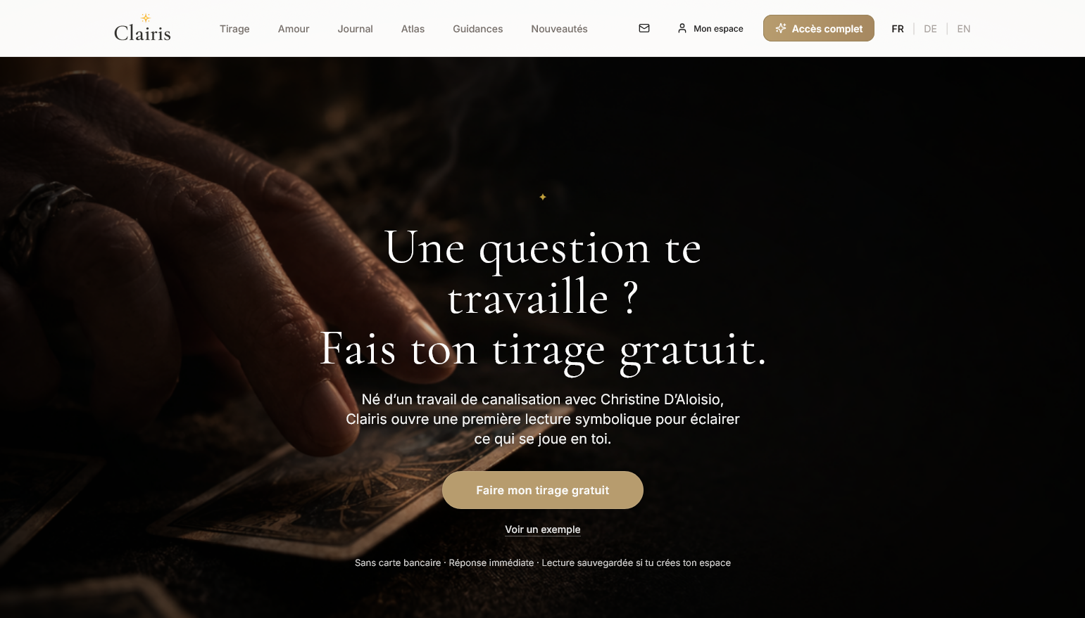 Aperçu du projet Clairis