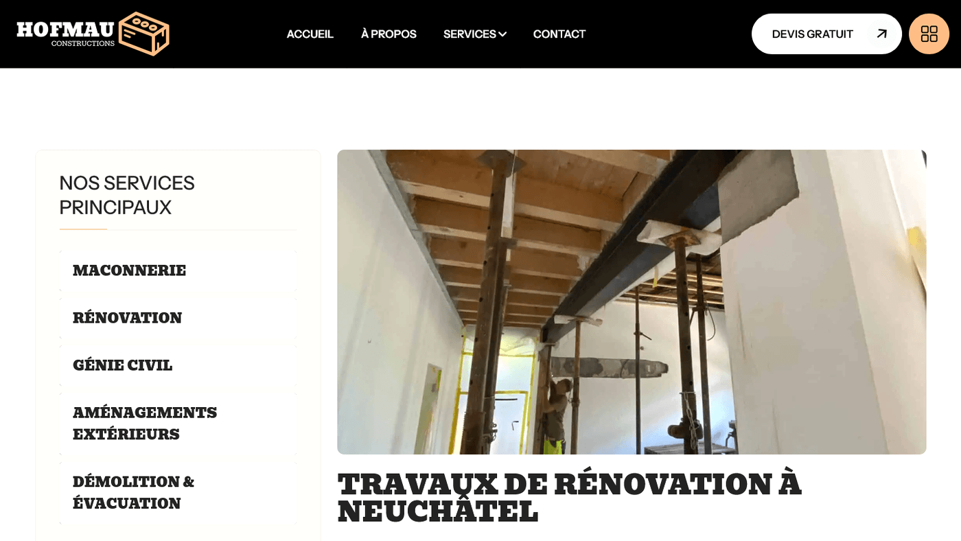 Aperçu du projet HOFMAU Constructions