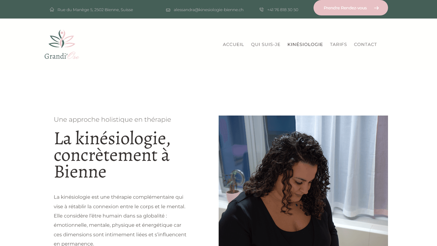 Aperçu du projet Kinésiologie Bienne