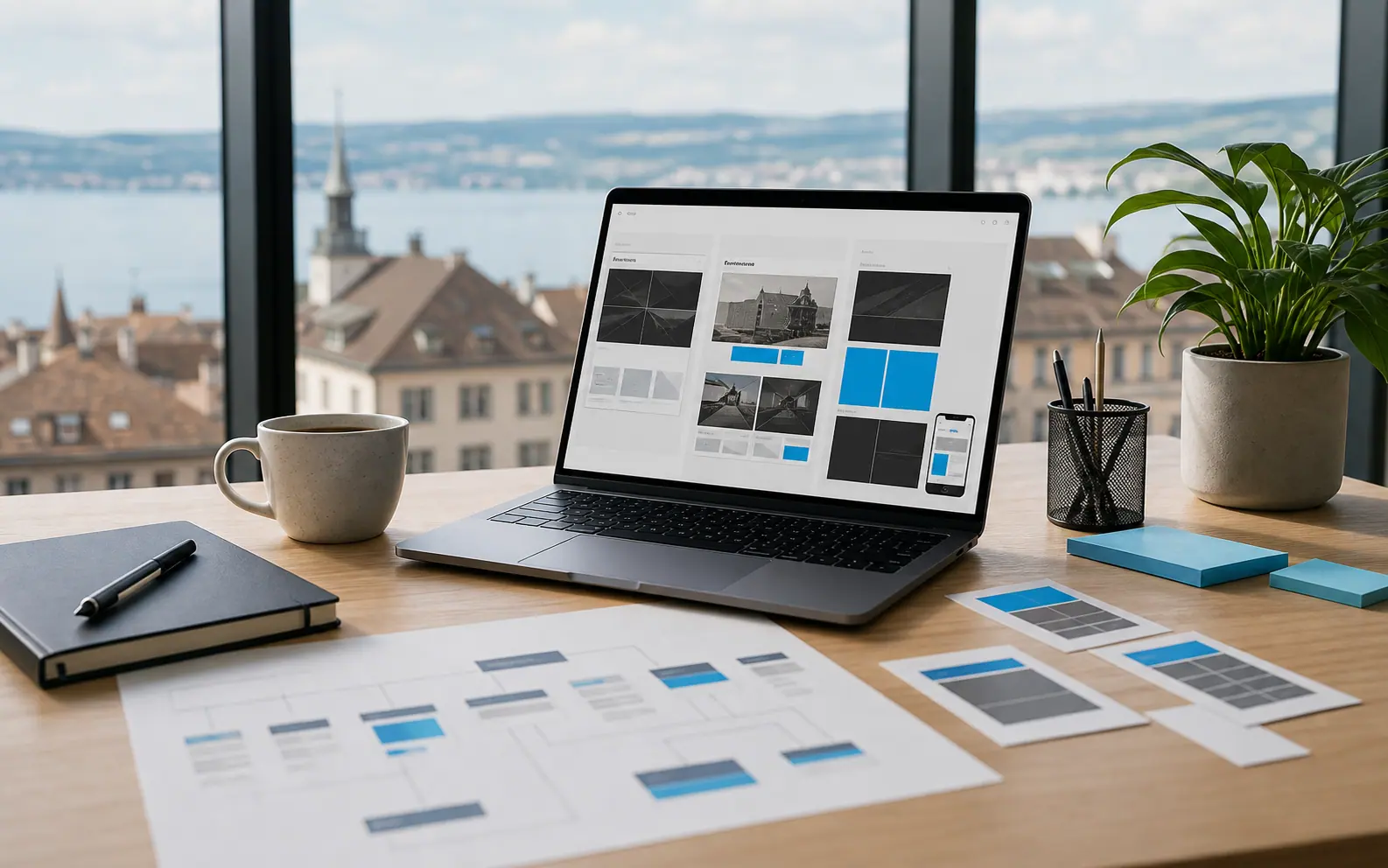 Documents de structure et maquettes pour un projet de création de site web